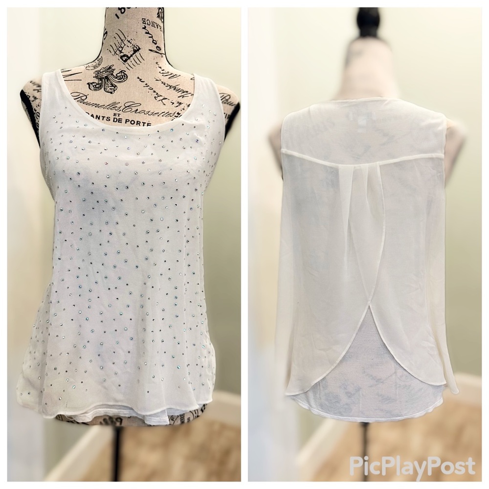EXPRESS Princess Back Rhinestone Tank